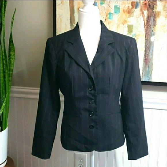 VAN HEUSEN Pin Stripe Blazer Black Size M - Picture 8 of 8